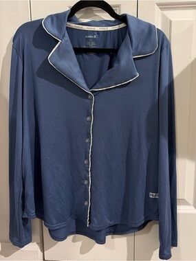 Hurley Women’s Pajama Shirt In Blue Size Large Super Soft